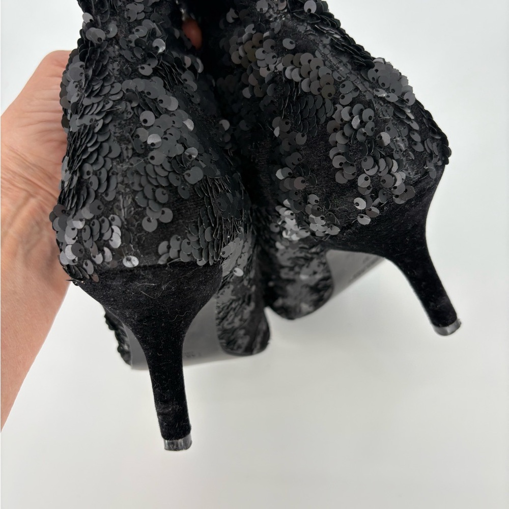 ZARA Velvet and Sequin Ankle Boot - Picture 13 of 16